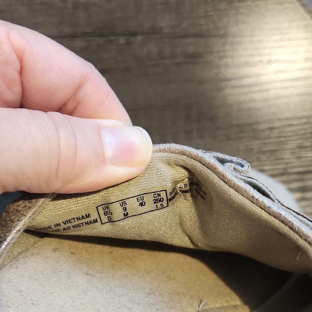 Clarks Suede Sparkle Slip-On Shoe - Neutral Tan - Picture 6 of 10